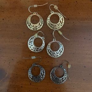 3 pairs earrings